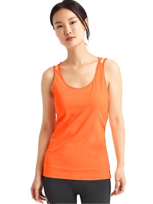Gap Women Gapfit Interlace Back Tank - Jos Orange