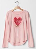 Gap Embellished Love Graphic Tee - Misty Rose