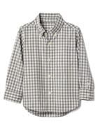Gap Gingham Poplin Button Down Shirt - Oxide Grey