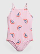 Kids Recycled Print Swim One-piece
