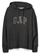 Gap Women Stud Logo Pullover Hoodie - Charcoal Heather