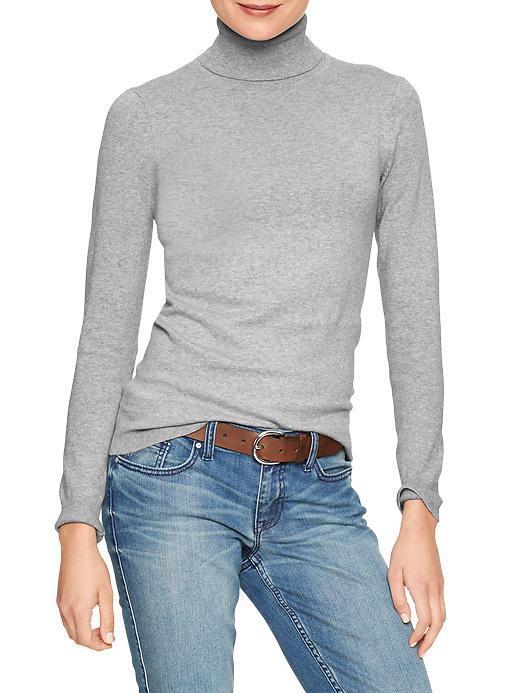Gap Women Factory Turtleneck Sweater - Heather Grey