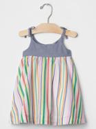 Gap Stripe Mix Fabric Dress - Multi Stripe