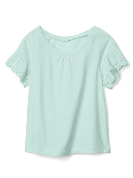 Gap Eyelet Short Sleeve Tee - Aqua Sea