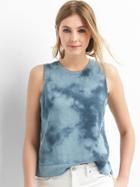 Gap Women French Terry Sweatershirt Tank - Peninsula Blue