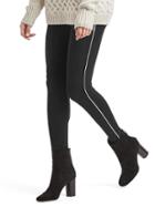Gap Women Tuxedo Stripe Crop Leggings - True Black
