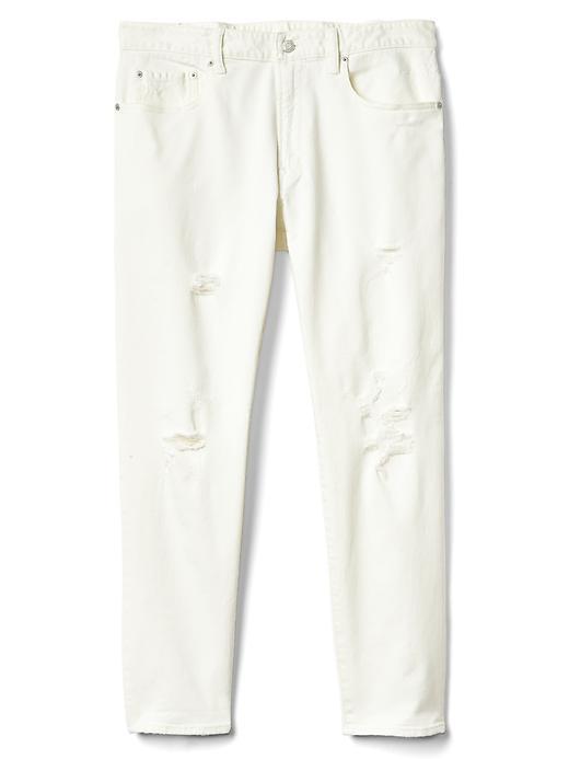 Gap Men Destructed Slim Fit Wader Jeans Stretch - Salt