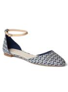 Gap Women Fabric Ankle Strap D'orsay Flats - Floral Print