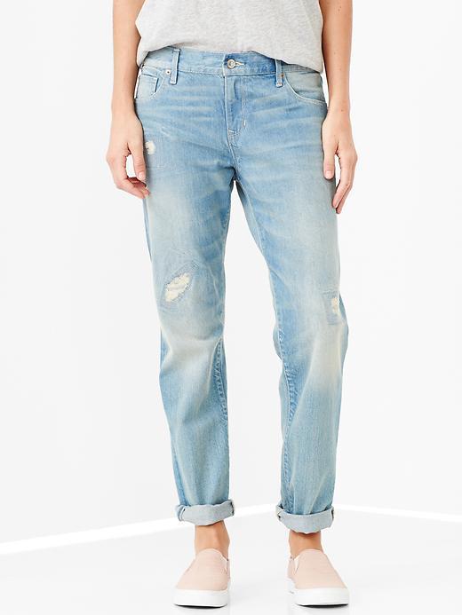 Gap 1969 Patch &amp; Repair Sexy Boyfriend Jeans - Malta