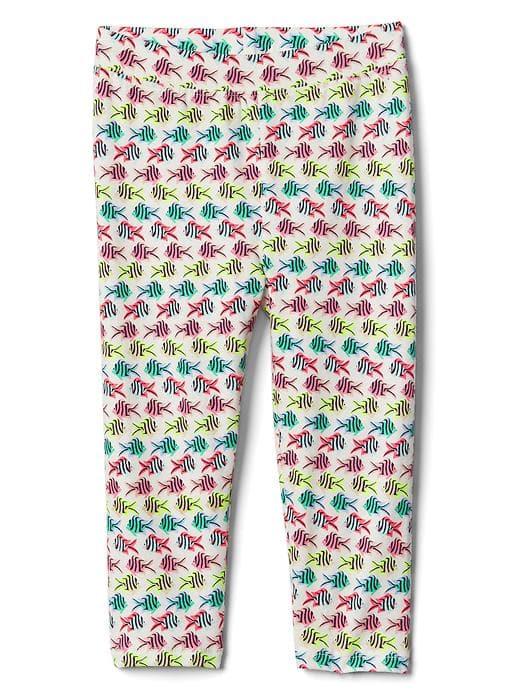 Gap Print Stretch Jersey Capris - Small Fish
