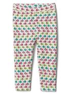 Gap Print Stretch Jersey Capris - Small Fish