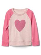Gap Texture Graphic Raglan Sweatshirt - Big Heart