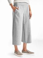 Gap Women Wide Leg Crop Brushed Pants - Light Heather Grey