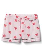 Gap Women Print Sleep Shorts - Lacey Hearts Sugar Plum