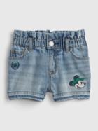 Babygap | Disney Minnie Mouse Just Like Mom Denim Shorts With Washwell