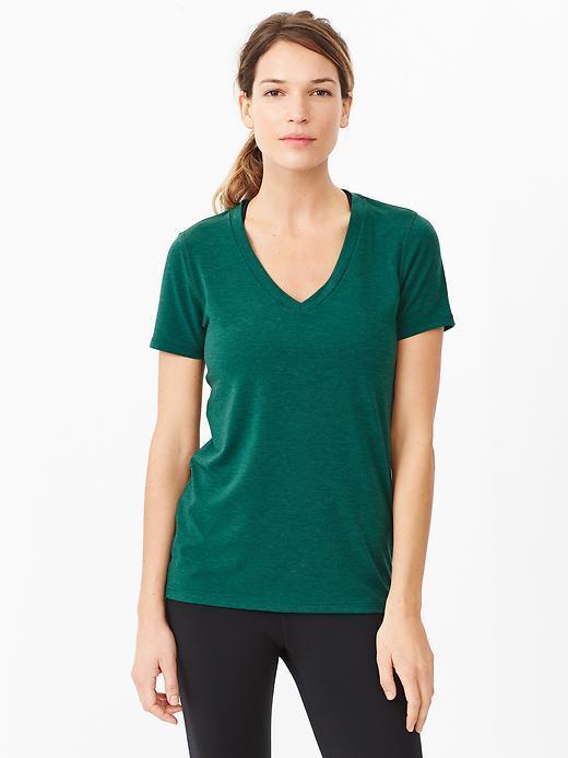 Gap Gapfit Breathe V Neck T - Green Pine