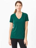 Gap Gapfit Breathe V Neck T - Green Pine