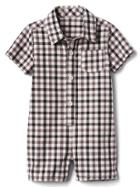 Gap Gingham Plaid Pocket Shorty One Piece - Plaid