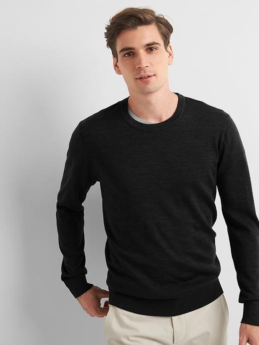 Gap Men Merino Wool Crewneck - Black