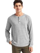 Gap Men Athletic Marled Henley - New Heather Grey