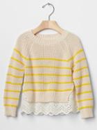Gap Stripe Mix Fabric Sweater - Sun Spot