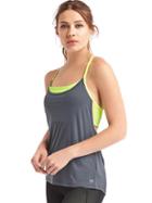 Gap Women Coolmax Layer Shelf Tank - Active Yellow