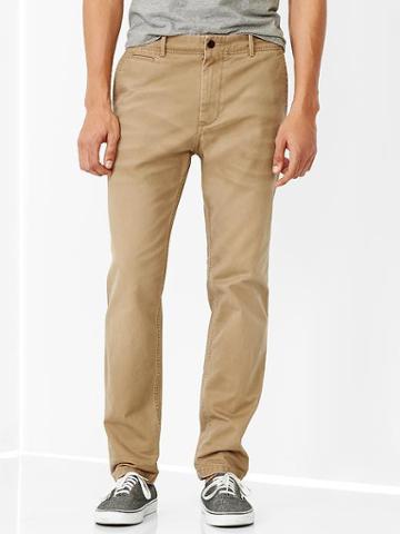 Gap Lived In Tapered Khaki - Mission Tan