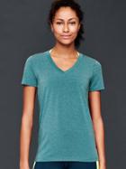 Gap Women Gapfit Breathe V Neck Tee - Mallard