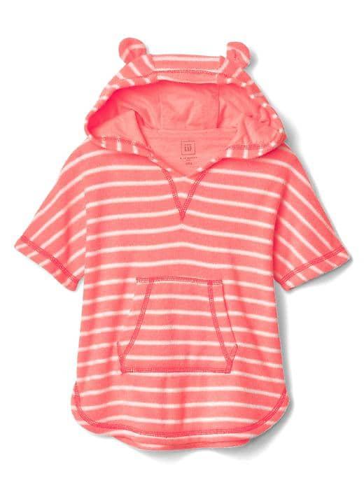 Gap Bear Hoodie Cover Up - Neon Blazing Pink