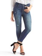 Gap Women Stretch 1969 True Skinny Super High Rise Crop Jeans - Dark Indigo