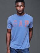 Gap Men Worn Logo Crew T Shirt - Imperial Blue