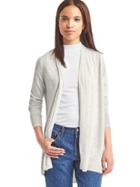 Gap Women Easy Open Front Cardigan - Pale Heather Grey