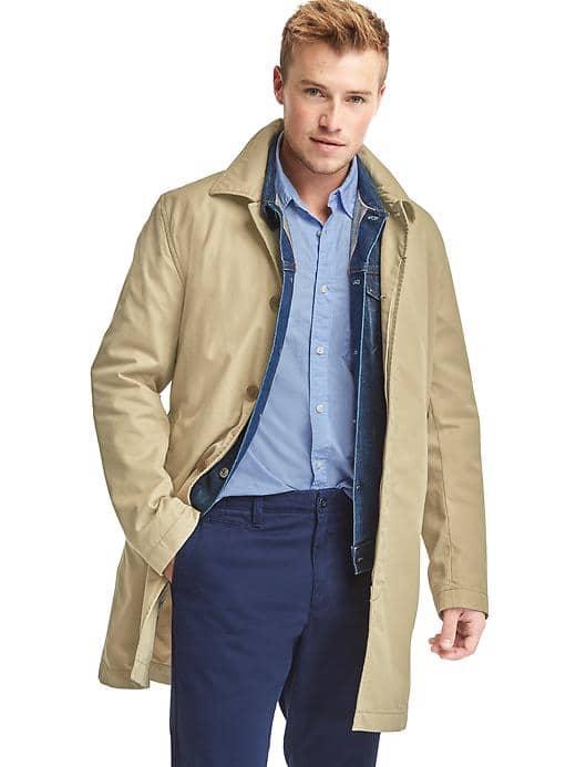Gap Women Twill Mac Jacket - Iconic Khaki