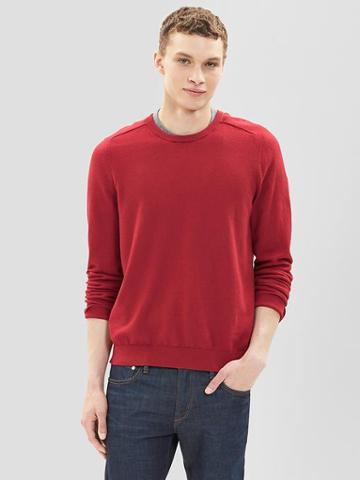 Gap Cotton Cashmere Crew Sweater - Tuscan Red