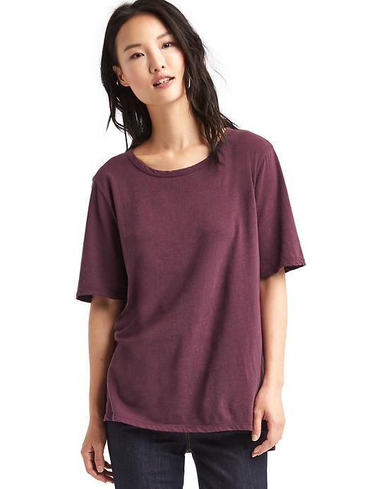 Gap Vintage Wash Sueded Boyfriend Tee - Red Heather