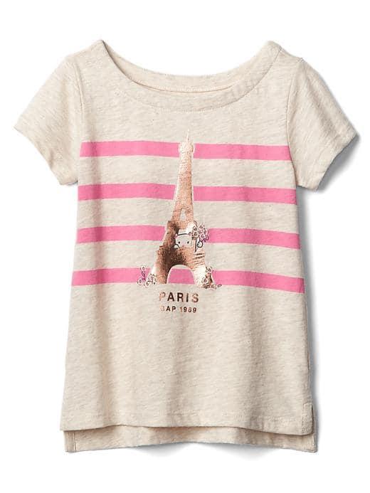 Gap City And Stripes Slub Tee - Paris