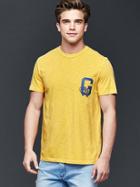 Gap Men Athletic Panther Graphic Crew T Shirt - Golden