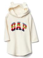 Gap Textured Logo Hoodie Dress - Ivory Frost