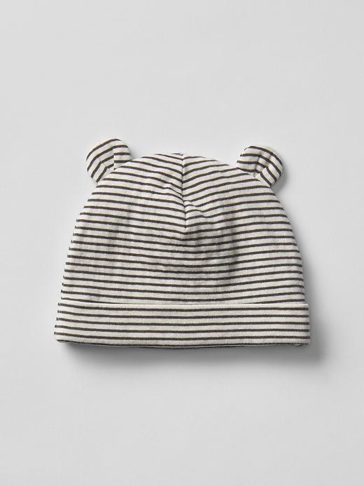 Gap Organic Bear Hat - Grey Stripe