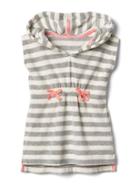 Gap Terry Hoodie Cover Up - Gray Stripe