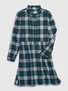 Kids Ruffle Plaid Dress