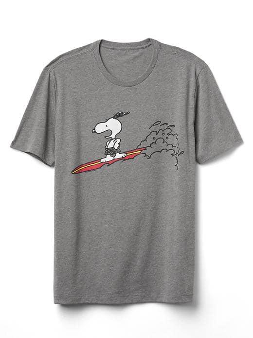 Gap Men Short Sleeve Graphic Tee - Snoopy Surf