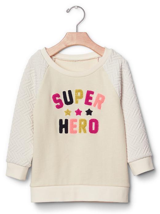 Gap Quilted Sleeve Graphic Tunic - Ivory Frost