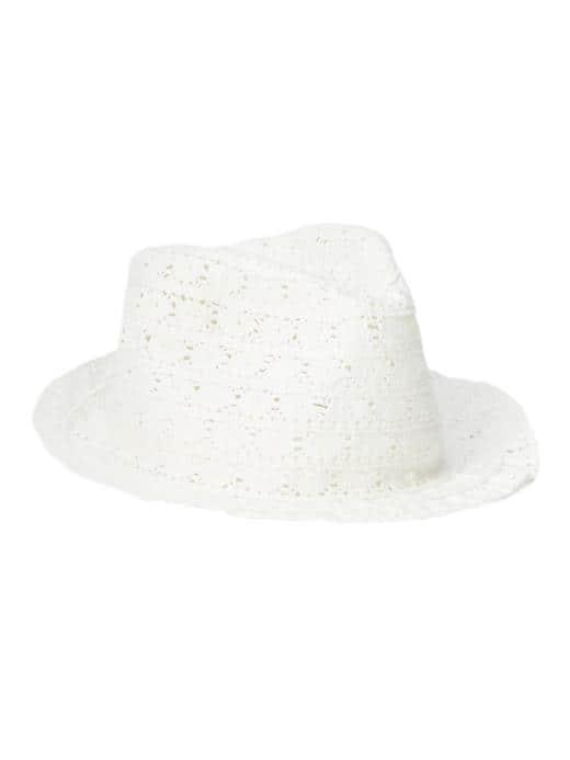 Gap Crochet Fedora - Snow Cap