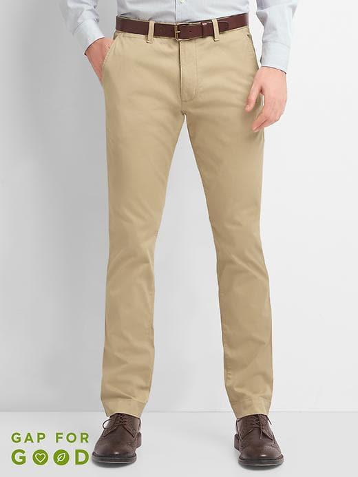 Gap Classic Stretch Slim Fit Khakis - Iconic Khaki
