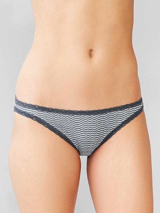 Gap Skinny Bikini - Wavystripe Gun Powder