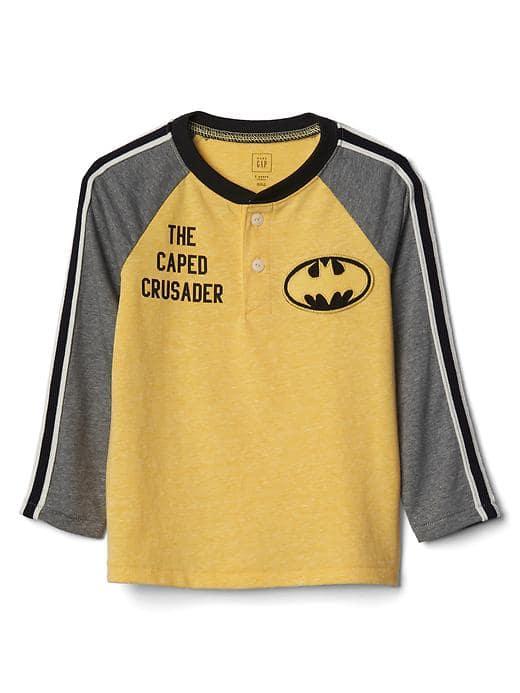 Gap Babygap &#124 Dc Superhero Athletic Henley - Canary Yellow