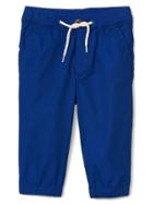 Gap Solid Poplin Joggers - Brilliant Blue