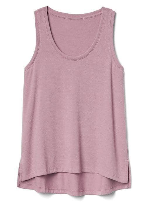 Gap Women Softspun Scoopneck Tank - Princess Pink