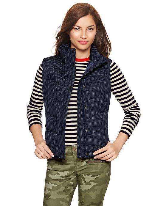 Gap Dot Puffer Vest - Navy Dot
